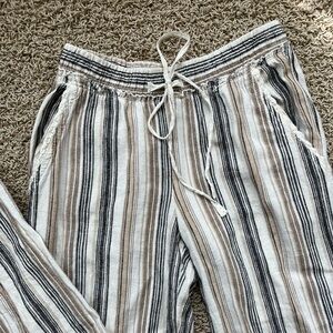 Maurices linen striped pants